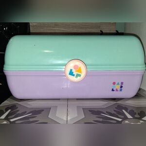 Caboodles On-The-Go Girl Tiered Makeup Case With Mirror Vtg 90's